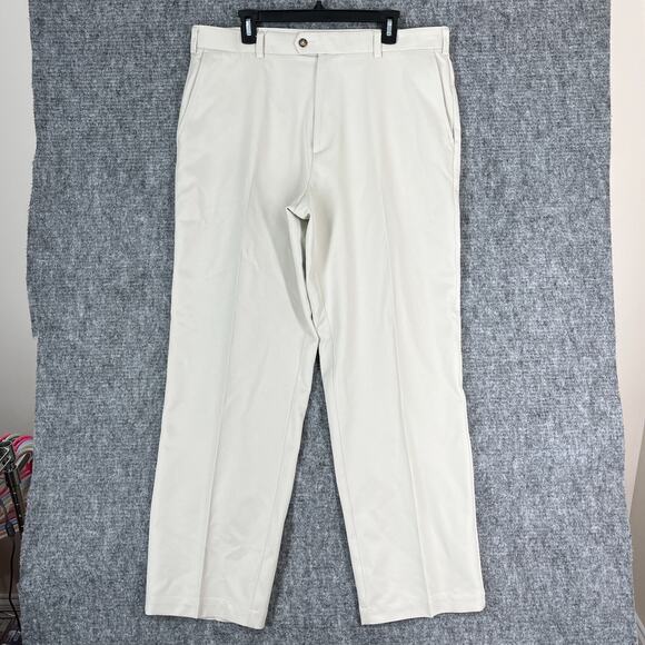 IZOD XFG Golf Pants Mens 36 Beige Lightweight Slacks Tapered Leg Casual Bottoms‎ - Picture 1 of 10